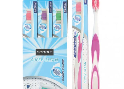 Sence Fresh Super Clean Medium Bristle Toothbrush - Dental Hygiene Essential for Effective Oral Care TK Gruppe® Grosshandel 