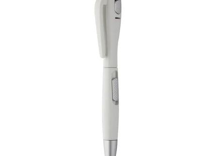 Senter Leuchtkugelschreiber - Weiß, Mit Integrierter Lampe & Praktisch TK Gruppe® Grosshandel 