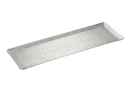 Servierplatte, Silber, Texturiert, Stil 2, Groß, ca. 45cmB - Stilvolles Geschirr für Ihre Tischdekoration! TK Gruppe® Grosshandel 