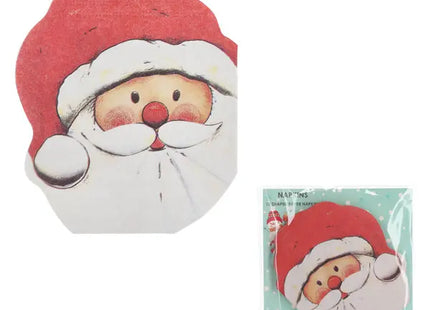 Servietten, Silhouette, Santa, 12er Pack – Festliche Santa-Silhouetten-Servietten | Set mit 12 TK Gruppe® Grosshandel 