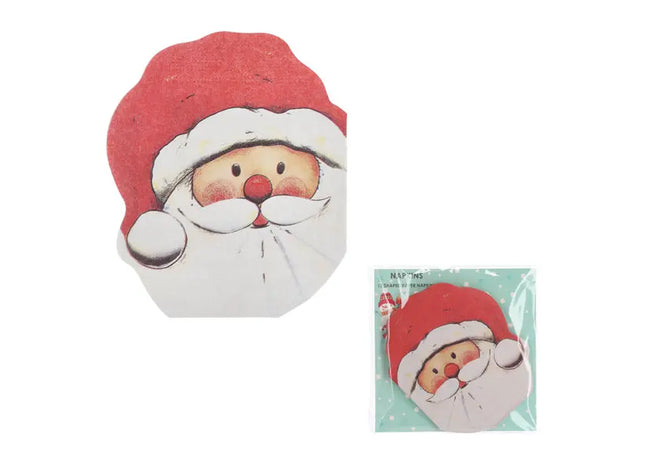 Servietten, Silhouette, Santa, 12er Pack – Festliche Santa-Silhouetten-Servietten | Set mit 12 TK Gruppe® Grosshandel 
