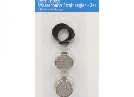 Set aus 2 Wasserhahn-Strahlreglern inklusive Dichtungsring - Effizienzsteigerung für Wasserhähne TK Gruppe® Grosshandel 