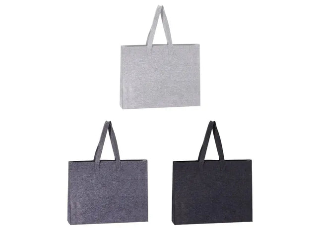 Set aus 3 Filztaschen mit Griff - 40cm x 30cm, vielseitige Tragetaschen, langlebig und umweltfreundlich TK Gruppe® Grosshandel 