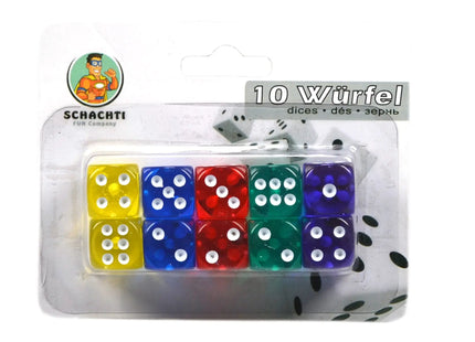 Set mit 10 bunten Würfeln für Spiele und Lernaktivitäten TK Gruppe® Grosshandel 