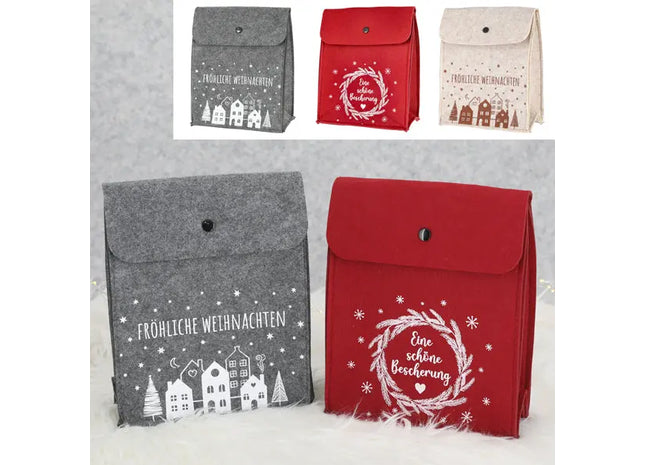 Set mit 3 Geschenktaschen mit Druckknopf ca. 20x25cm - Praktische und stilvolle Geschenkverpackung TK Gruppe® Grosshandel 