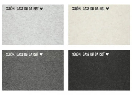 Set of 4 Stylish Felt Placemats: Decorative Quotes, Each Measures Approximately 45x30cm for Table Décor TK Gruppe® Grosshandel 