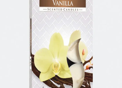 Set of 6 Vanilla-Scented Tealights in Foldable Packaging - Aromatherapy Candles for Home Ambiance TK Gruppe® Grosshandel 