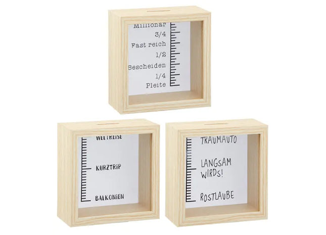 Set von 3 Spardosen in Skalenform, je ca. 14,5 cm TK Gruppe® Grosshandel 