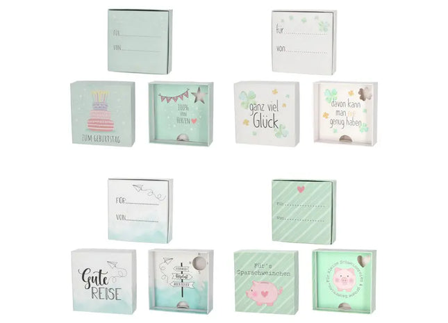 Set von 4 Geschenkboxen, Verschiedene Größen, Ideal für Jeden Anlass TK Gruppe® Grosshandel 