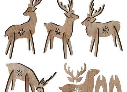 Set von 4 Mini-Hirschfiguren, 15cm – Elegante Tischdekoration TK Gruppe® Grosshandel 