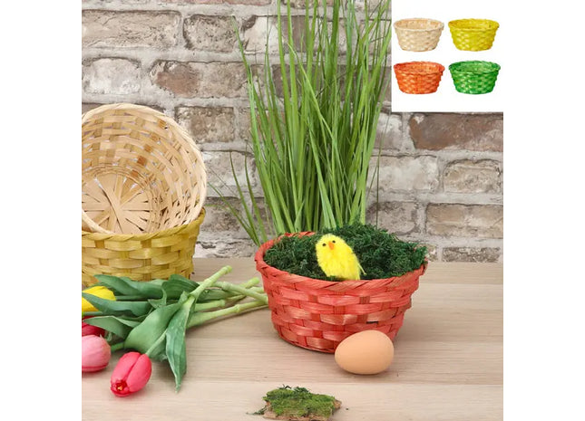 Set von 4 kleinen runden Osterkörbchen, Durchmesser 18 cm TK Gruppe® Grosshandel 