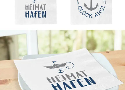 Servietten, AHOI, 2 Stk./Set, 20er Pack TK Gruppe® Grosshandel 