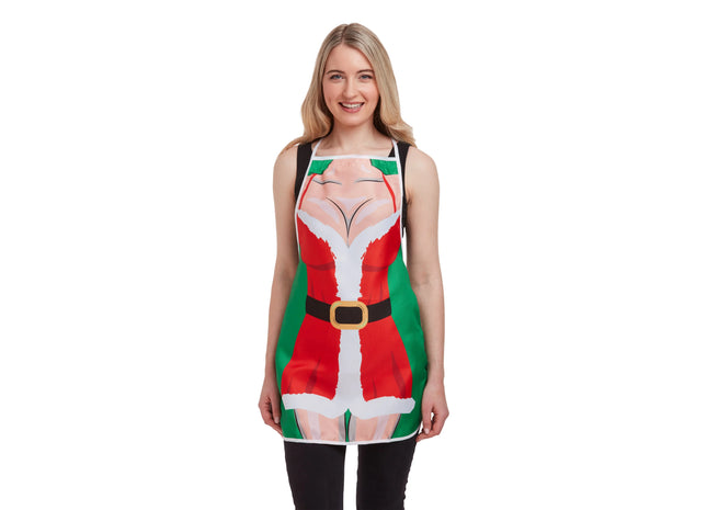 Sexy Weihnachtsschürze für Frauen 103cm x 44cm - Festliche Küchenbekleidung TK Gruppe® Grosshandel 