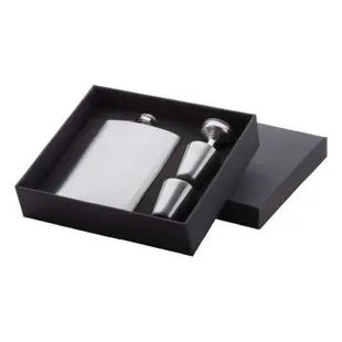 Shackleton Edelstahl Flachmann-Set – Silberfarben TK Gruppe® Grosshandel 