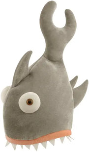 Shark Bites Hut, grau, 29 x 42 cm, Erwachsene – einzigartiges Meeresthema-Anziehzubehör TK Gruppe® Grosshandel 
