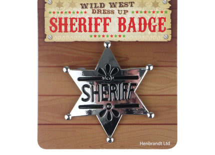 Sheriff Abzeichen 5,5 cm – Metall Stern für Kostüm & Rollenspiel TK Gruppe® Grosshandel 