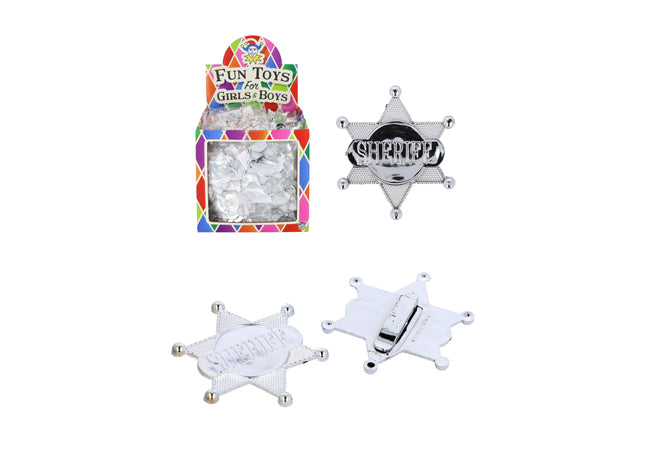 Sheriff-Abzeichen Silber – 6,4 cm x 5,5 cm TK Gruppe® Grosshandel 