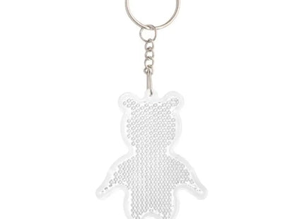Sicherheitsbewusster Safebear Reflektoranhänger in Weiß - Leuchtender Sicherheitsanhänger TK Gruppe® Grosshandel 