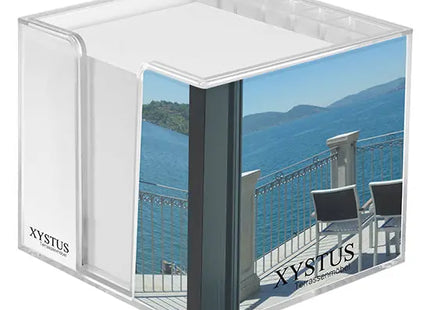 Sigma Zettelbox, Doppelwandig mit Köcher und Einleger, Glasklar – Multifunktionaler Organizer TK Gruppe® Grosshandel 