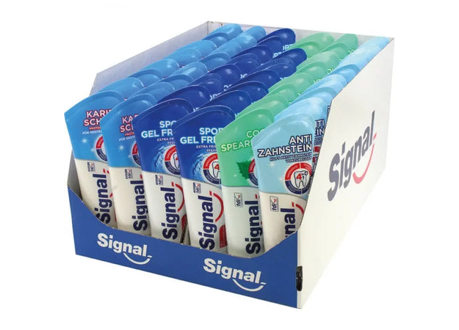 Signal 75ml Zahnpasta Mixbox 48 Stück, 4-fach Sortiert - Vielfalt für die ganze Familie TK Gruppe® Grosshandel 