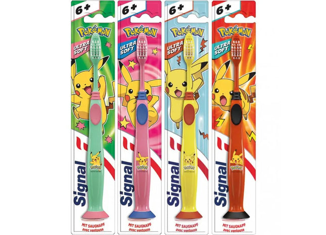 Signal Junior Zahnbürste ab 6 Jahren mit Saugnapf: Spaß beim Zähneputzen TK Gruppe® Grosshandel 