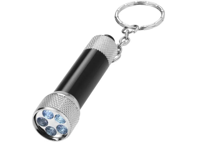 Draco LED-Schlüssellicht - Schwarz/Silber Kompakte Beleuchtung für Ihren Schlüsselbund TK Gruppe® Grosshandel 