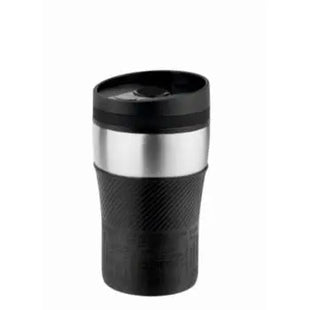 Metmaxx Thermobecher CremaOfficina 250ml - Schwarz/Silber - Kompakter Isolierbecher TK Gruppe® Grosshandel 
