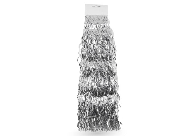 Silber Lametta - Stanniol Metal Technology - täuschend echt - als Deko Dekoration zu Weihnachten (Silber)