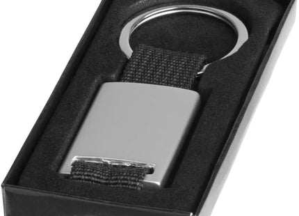 Gurtband Schlüsselanhänger Alvaro - Schwarz/Silber - Robust & Stilvoll TK Gruppe® Grosshandel 