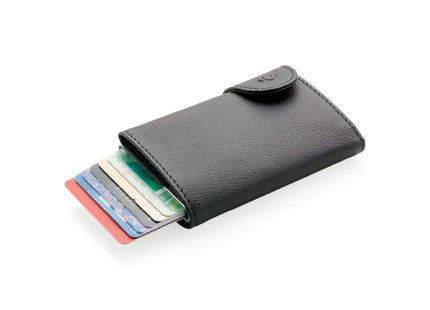 C-Secure RFID-Schutz Kartenetui & Portemonnaie - Schwarz/Silber TK Gruppe® Grosshandel 