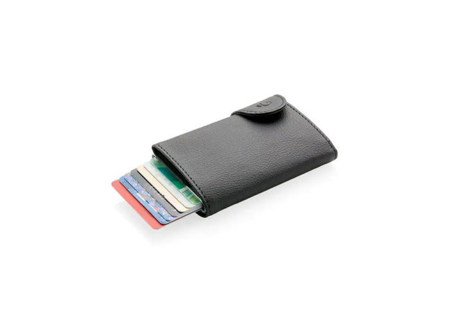 C-Secure RFID-Schutz Kartenetui & Portemonnaie - Schwarz/Silber TK Gruppe® Grosshandel 