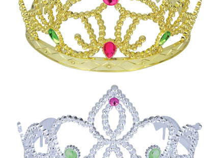 Gold/Silber-Tiara – Sortiment, 12 cm Durchmesser. x 8 cm – Elegante Krone für Hochzeiten und Kostümpartys TK Gruppe® Grosshandel 