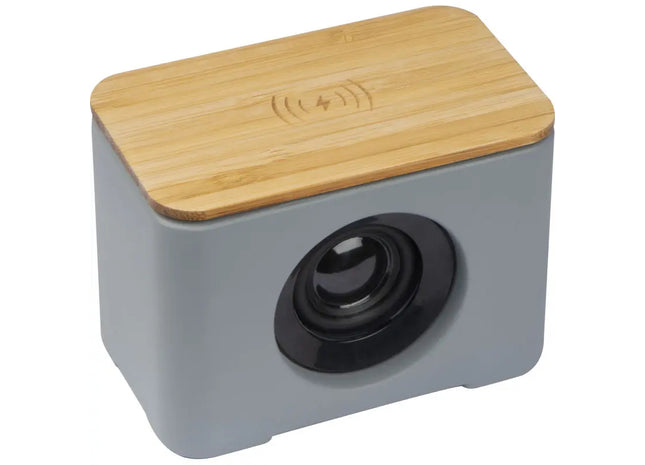 Silbergrauer Bluetooth-Soundbox mit kabellosem Ladegerät, Modern TK Gruppe® Grosshandel 