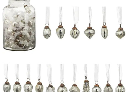 Silberne Glasanhänger, 100er-Pack - Ideal für Schmuckherstellung und Bastelarbeiten TK Gruppe® Grosshandel 