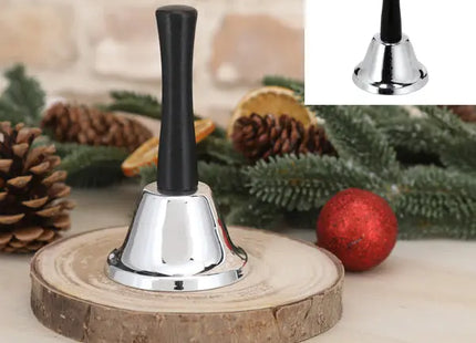 Silberne Glocke, ca. 12 cm hoch – Elegante Dekoration für Zuhause und Feiern TK Gruppe® Grosshandel 