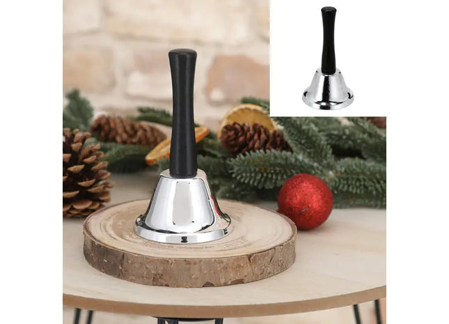 Silberne Glocke, ca. 12 cm hoch – Elegante Dekoration für Zuhause und Feiern TK Gruppe® Grosshandel 