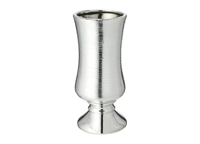 Silberne Mattierte Vase, Höhe ca. 24cm - Modernes Deko-Element TK Gruppe® Grosshandel 
