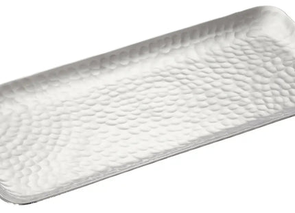 Silberne Schale, strukturiert, Muster 1, Klein, ca. 30cmB - Elegantes Serviergeschirr! TK Gruppe® Grosshandel 