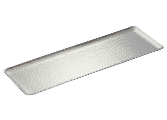 Silberne Schale, strukturiert, Stil 1, Groß, ca. 45cmB - Elegantes Serviergeschirr! TK Gruppe® Grosshandel 