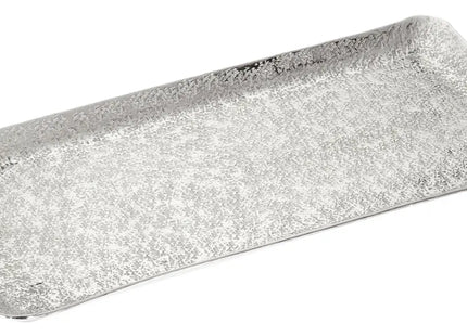Silberne Schale, strukturiert, Stil 2, Klein, ca. 30cmB - Elegantes Serviergeschirr! TK Gruppe® Grosshandel 