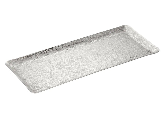 Silberne Schale, strukturiert, Stil 2, Mittel, ca. 35cmB - Elegantes Serviergeschirr! TK Gruppe® Grosshandel 