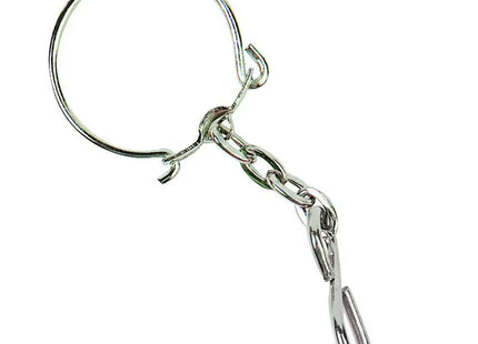 Silberne Schlüsselkette mit S-Haken - Praktisches Accessoire TK Gruppe® Grosshandel 