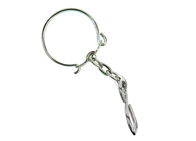 Silberne Schlüsselkette mit S-Haken - Praktisches Accessoire TK Gruppe® Grosshandel 