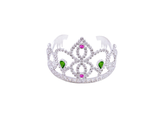 Silberne Tiara – 12 cm Durchmesser. x 8 cm – Luxuskrone für Bräute, Galas und formelle Veranstaltungen TK Gruppe® Grosshandel 
