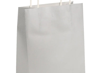 Silberne Tragetasche mit Griff, 14x21x7 cm - Elegante Handtasche TK Gruppe® Grosshandel 