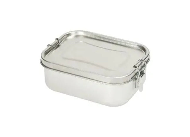 Silberne Vorratsdose Apart 17x13x6 cm - Stilvolle Aufbewahrungsdose für Küche & Haushalt TK Gruppe® Grosshandel 