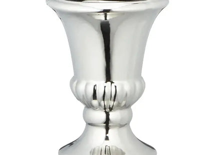 Silberne kleine Bodenvase, ca. 16cm Höhe | Elegante silberfarbene Dekovase | Moderne Bodendekoration TK Gruppe® Grosshandel 