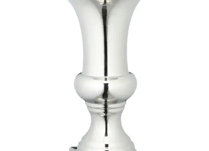 Silberne kleine Bodenvase, ca. 25cm Höhe | Elegante Dekovase | Silberfarbene Boden-Dekoration TK Gruppe® Grosshandel 