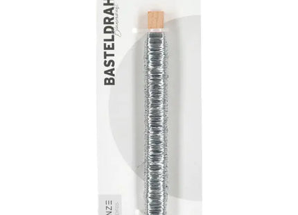 Silberner Bastel- und Blumendraht, Vielseitig Verwendbar, 50 Meter TK Gruppe® Grosshandel 