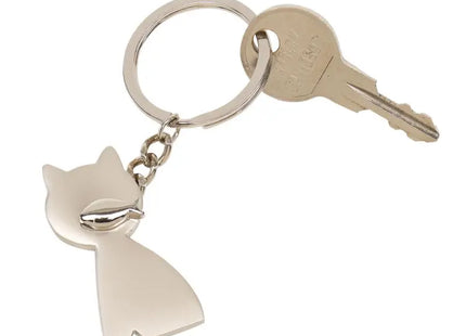 Silberner CAT Schlüsselanhänger – Katzenmotiv, Elegant & Charmant TK Gruppe® Grosshandel 